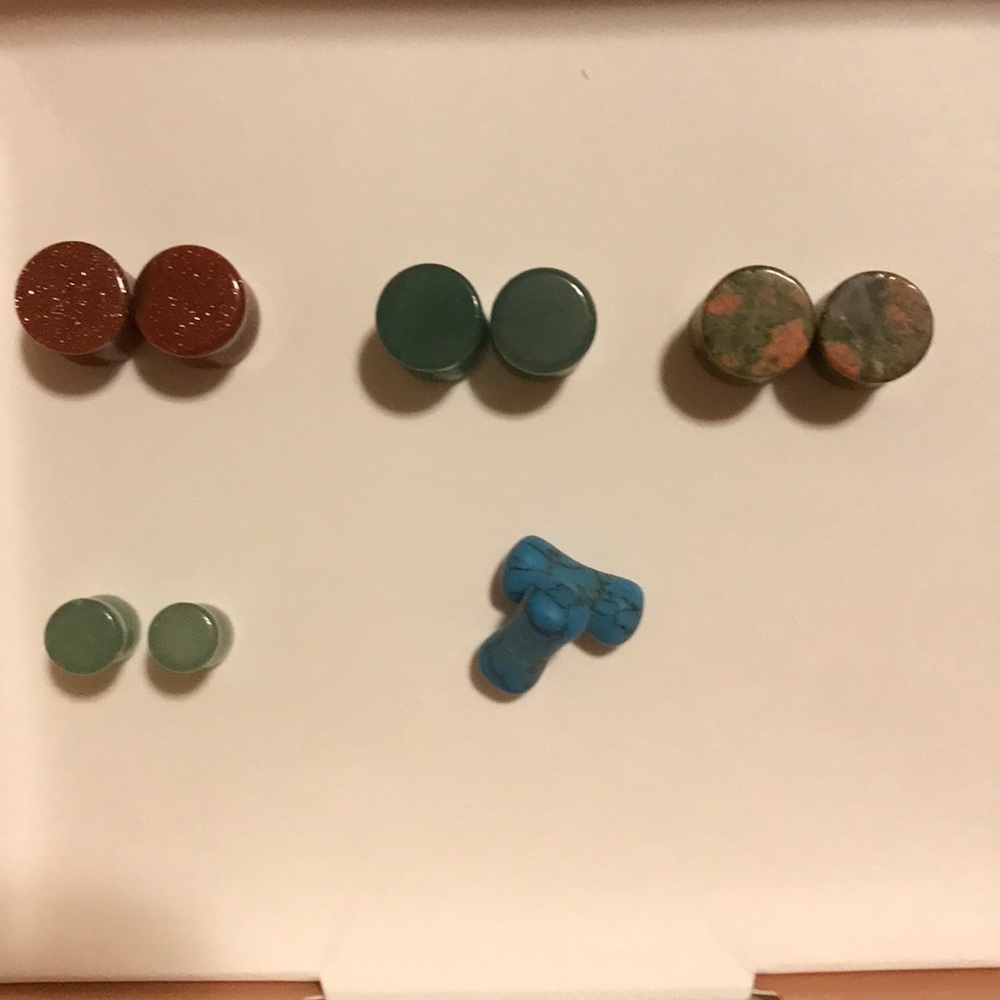 Stone Gauge Earrings